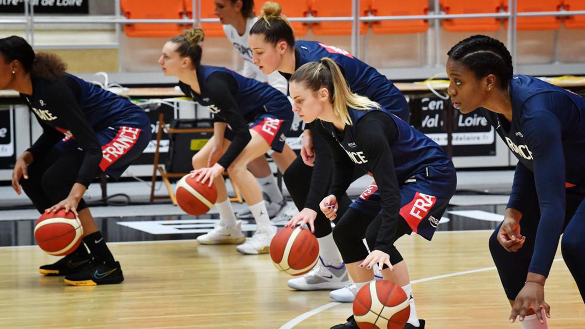 Equipe france féminine de basket au TQO à Bourges