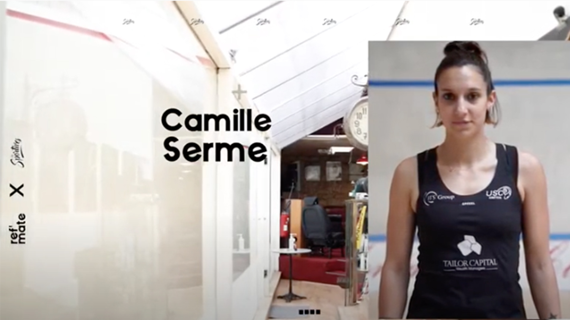 Camille Serme joueuse internationale de squash, n°4 mondiale, qui partage avec nous sa vision de l'arbitrage. 