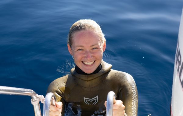 Record de France d'apnée pour Marianna Gillespie