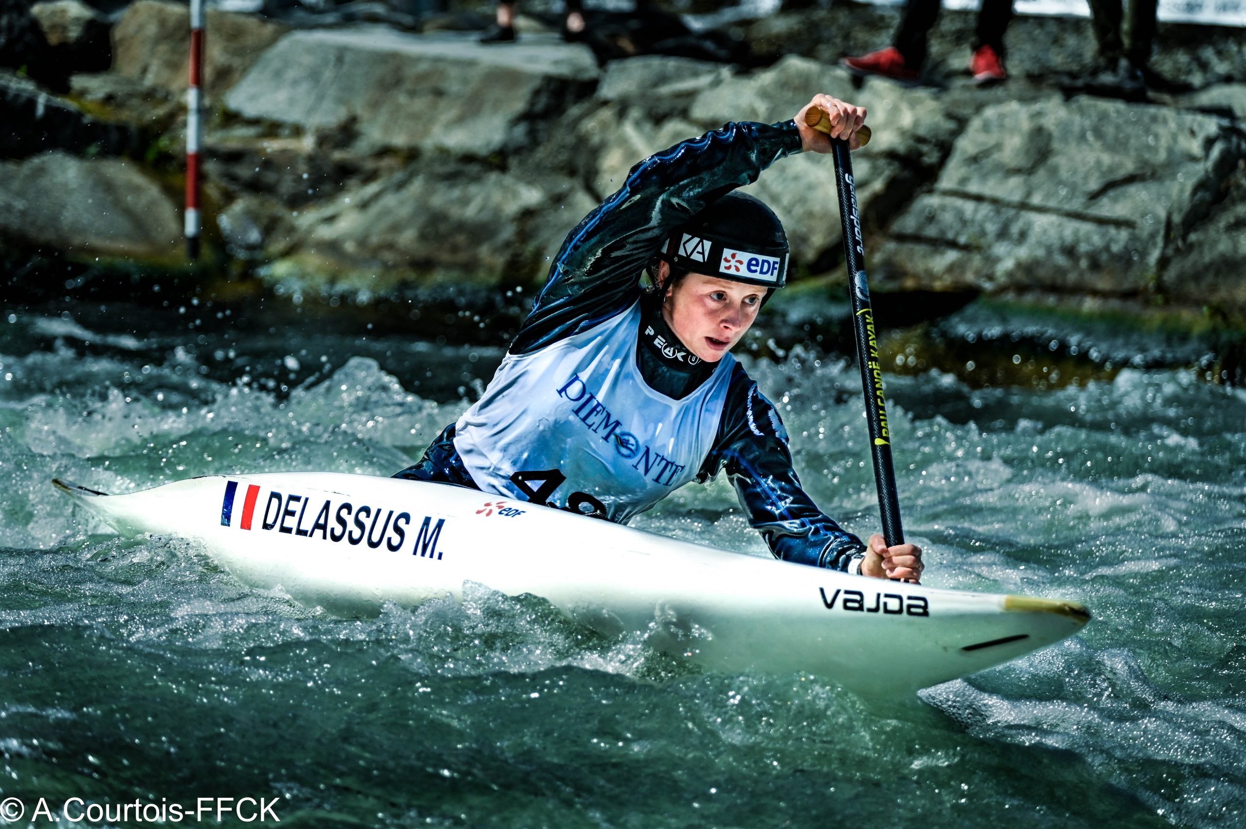 Marjorie Delassus, à Tokyo en canoë