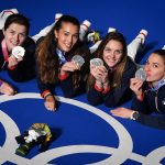 L'équipe de France de sabre féminin en argent aux Jeux de Tokyo