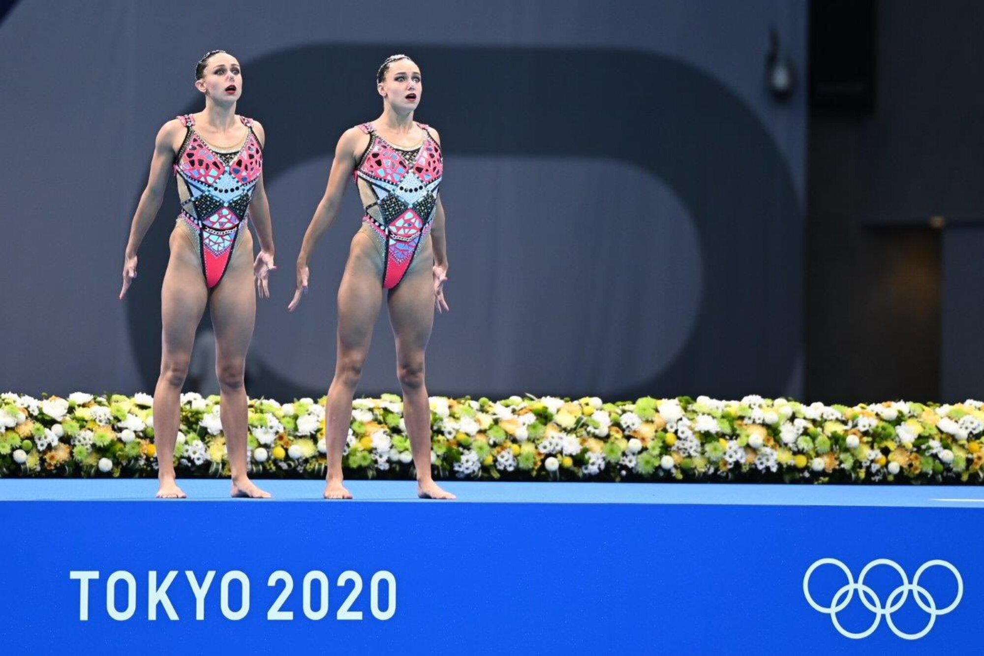 Charlotte et Laura Tremble avant leur programme technique