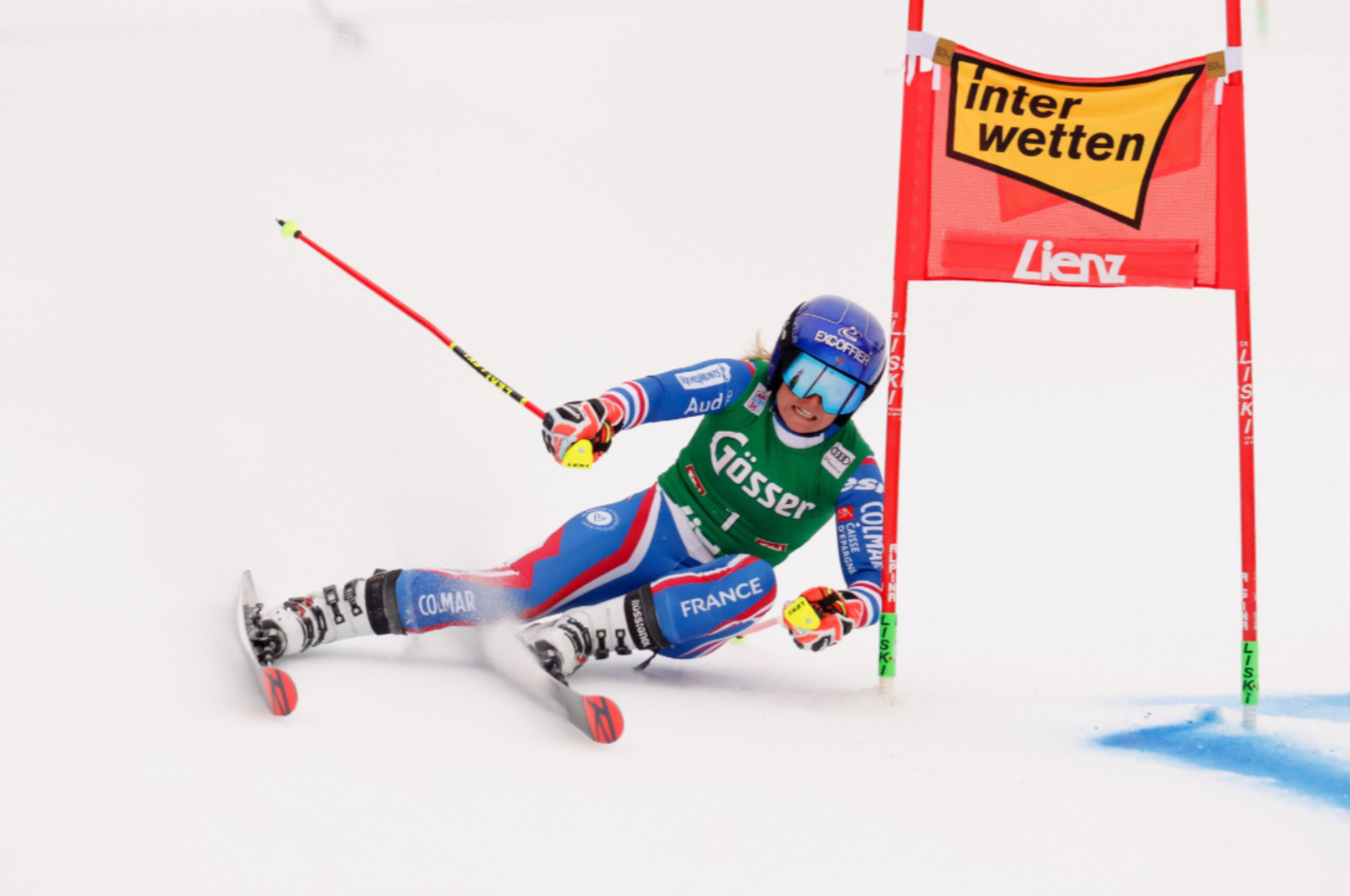 Tessa Worley a décroché sa première victoire de la saison en coupe du monde, sur le slalom géant