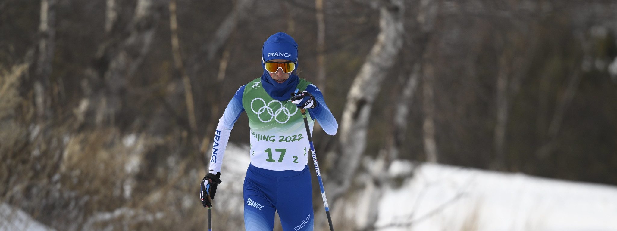 Delphine Claudel est arrivée 7ème du 30 km de ski de fond au JO de Pékin