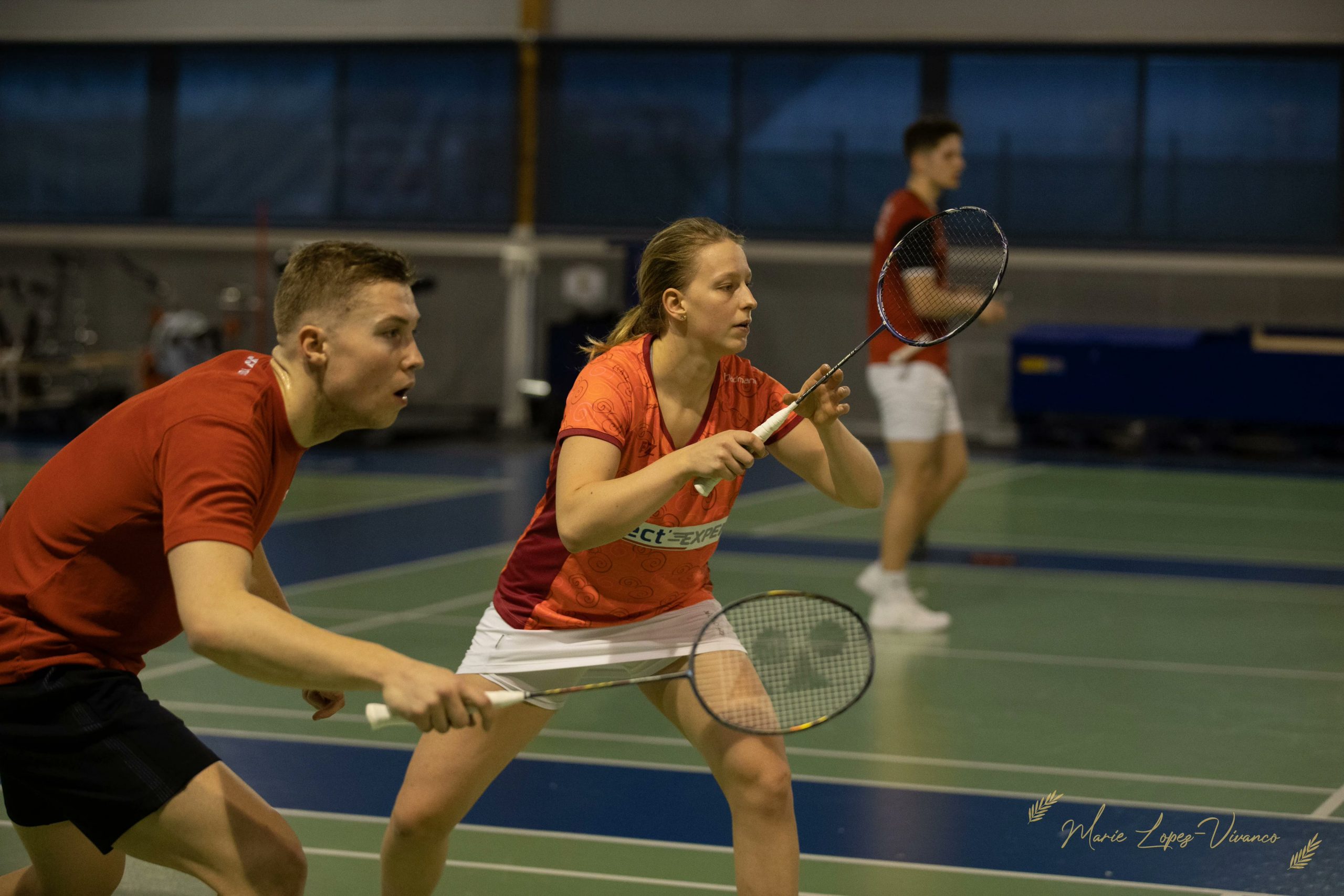 Delphine Delrue et Thom Gicquel au retour de service.