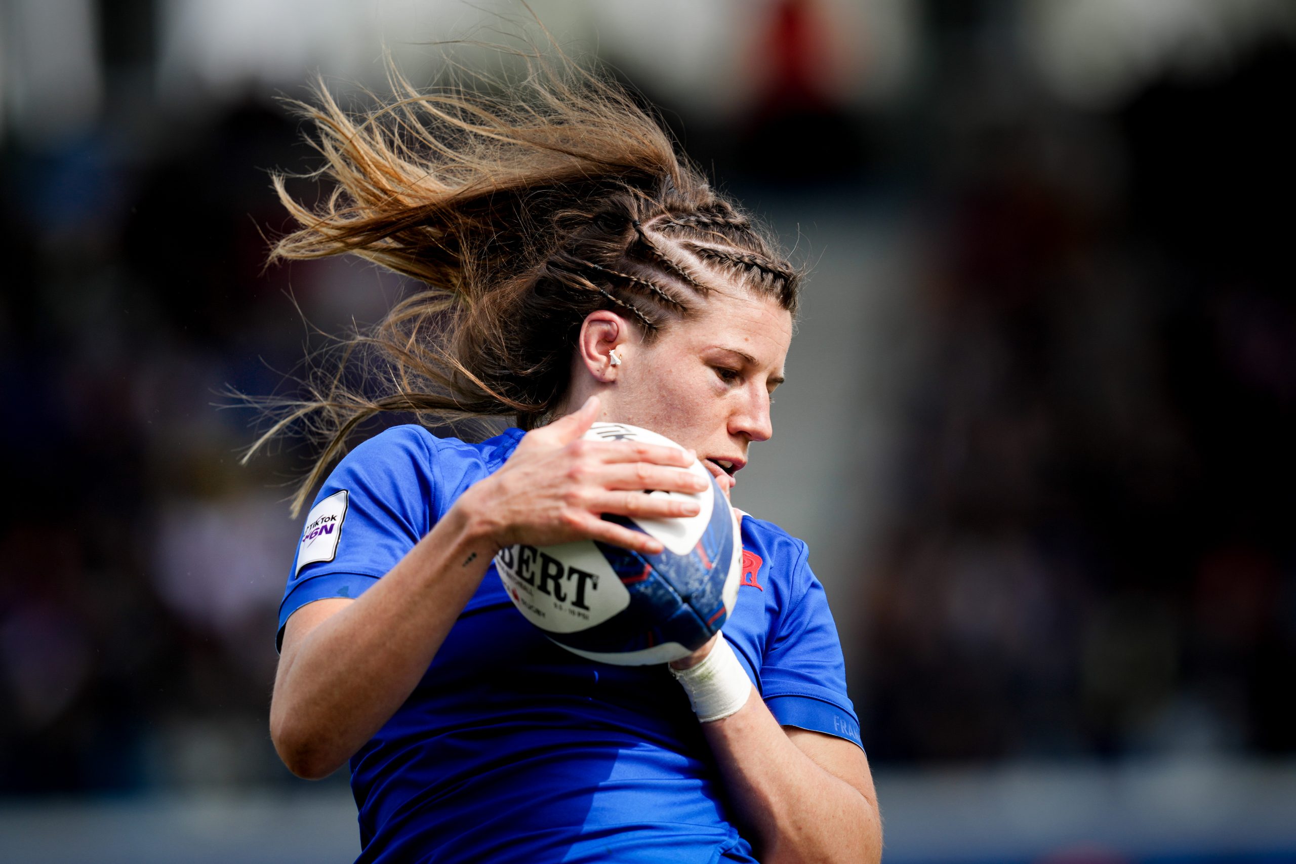 Gaëlle Hermet s'est incllinée avec l'équipe de France de rugby lors du crush du tournoi des 6 nations