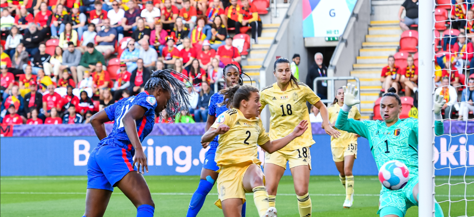 La France a battu la belgique en match de poule de l'Euro 2022 de football