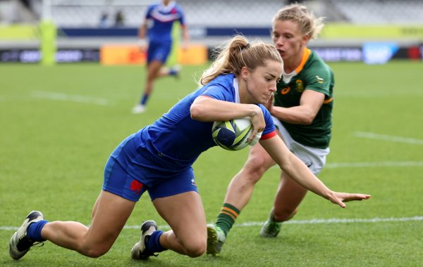 1er essai pour Joanna Grisez avec l'équipe de France de rugby lors de la Coupe du monde