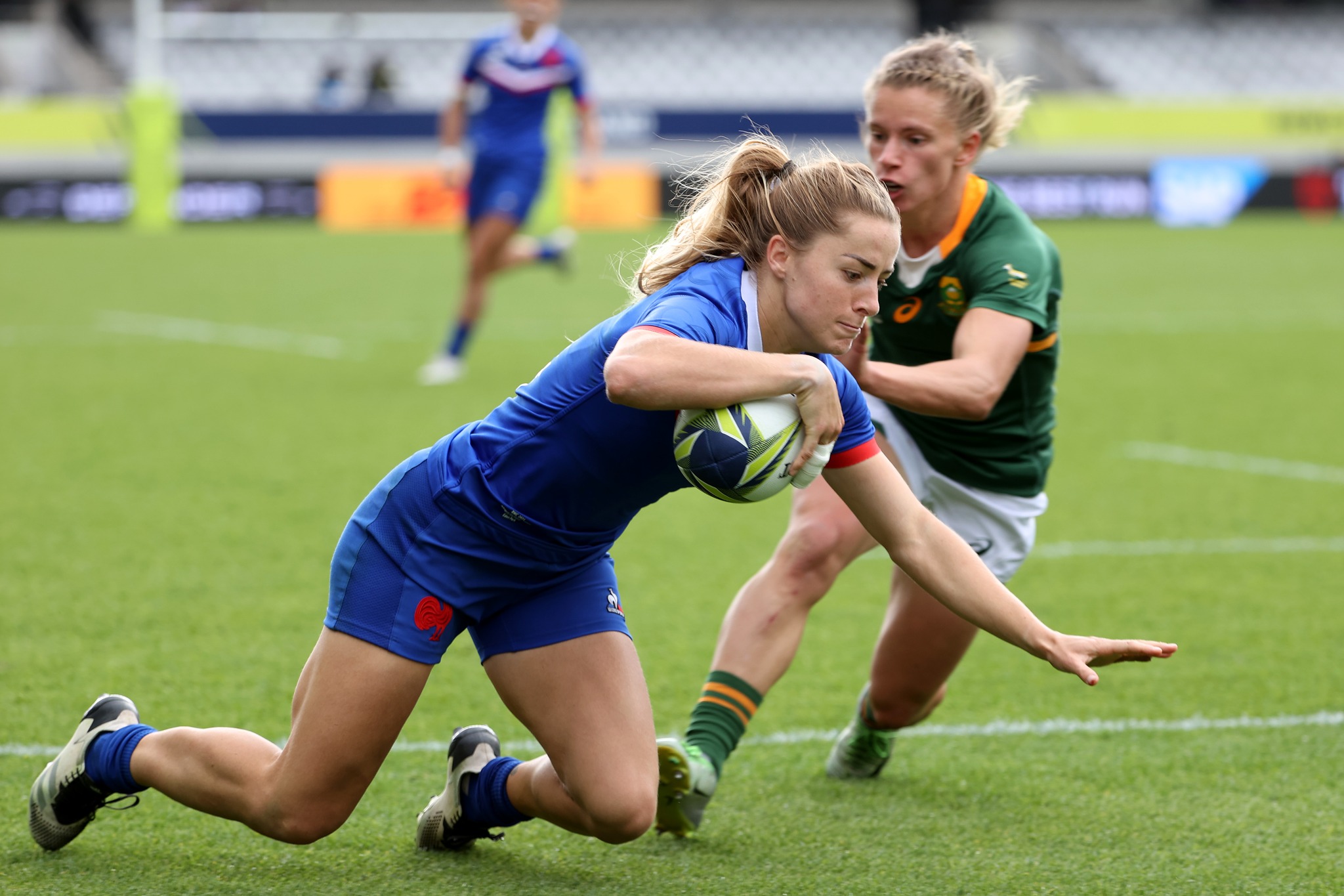 1er essai pour Joanna Grisez avec l'équipe de France de rugby lors de la Coupe du monde