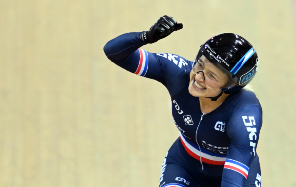 Mathilde Gros est devenue championne du monde en cyclisme sur piste lors des Championnats du monde en France