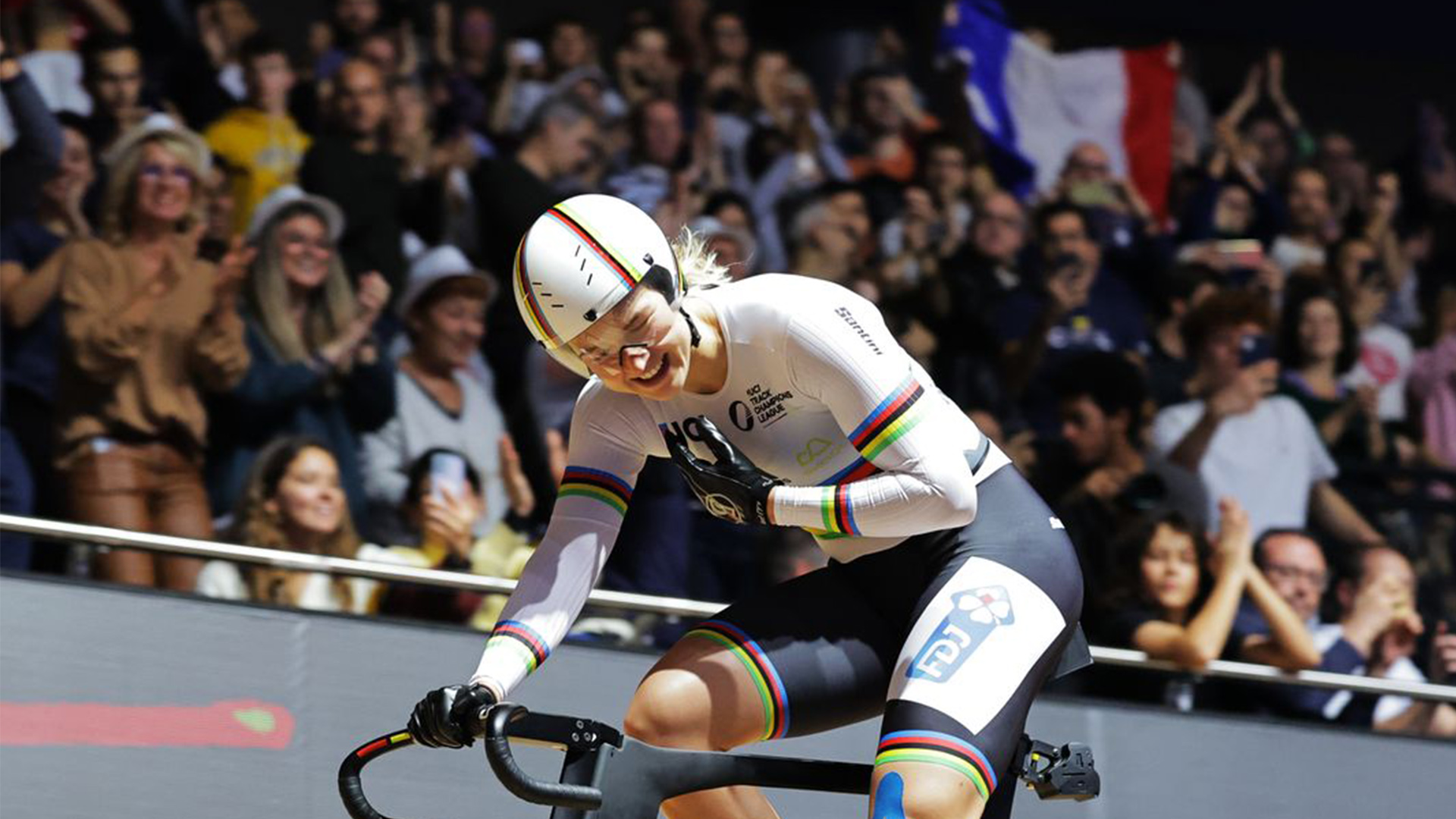 Mathilde Gros sacrée championne du monde de vitesse sur piste