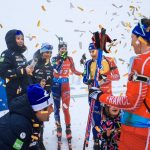 La joie des Françaises après le podium d'Anaïs Chevalier-Bouchet @Fédération Française de Biathlon