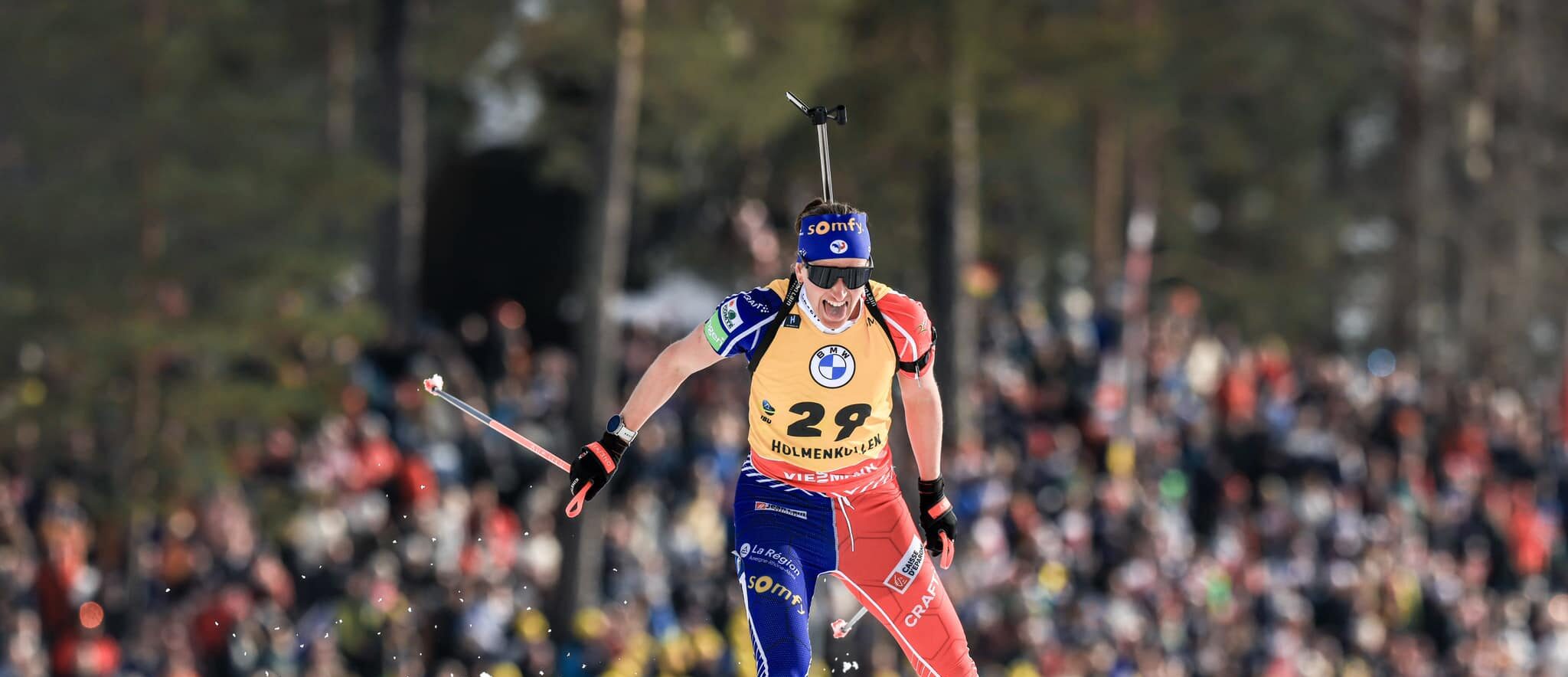 La rage de Julia Simon pour obtenir son gros globe de cristal @fédération française de biathlon