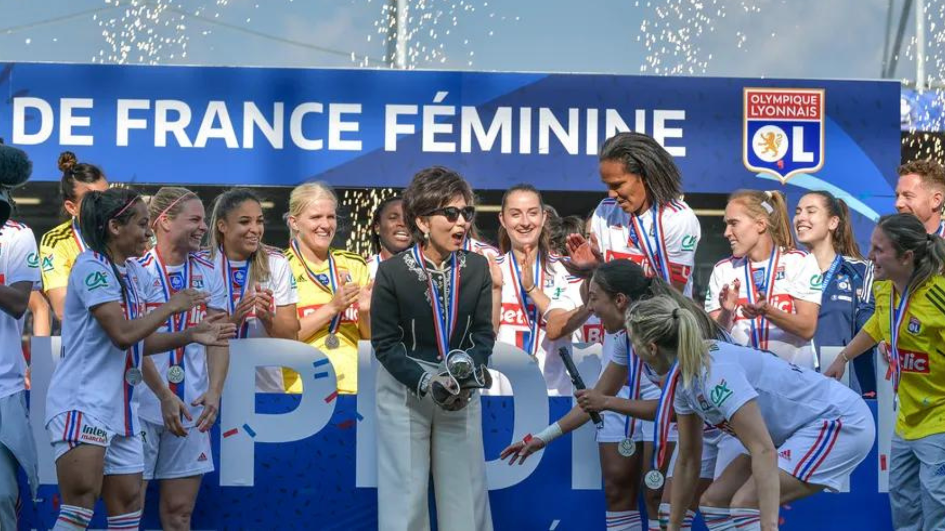 Michele Kang célèbre la victoire en Coupe de France 2023 face au PSG @MAXPPP