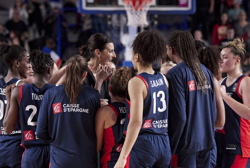French Team during the FIBA Women's EuroBasket 2023, Qualifiers Group B, Basketball match between France and Ukraine on November 27, 2022 at Halle Andre Vacheresse in Roanne, France - Photo Ann-Dee Lamour / CDP MEDIA / DPPI (Photo by Ann-Dee Lamour / CDP MEDIA / DPPI via AFP)