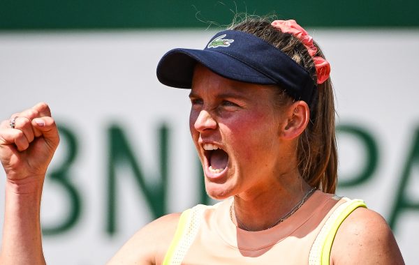 Fiona FERRO of France celebrates his point during the fifth qualifying day of Roland-Garros 2023, Grand Slam tennis tournament, Previews on May 26, 2023 at Roland-Garros stadium in Paris, France