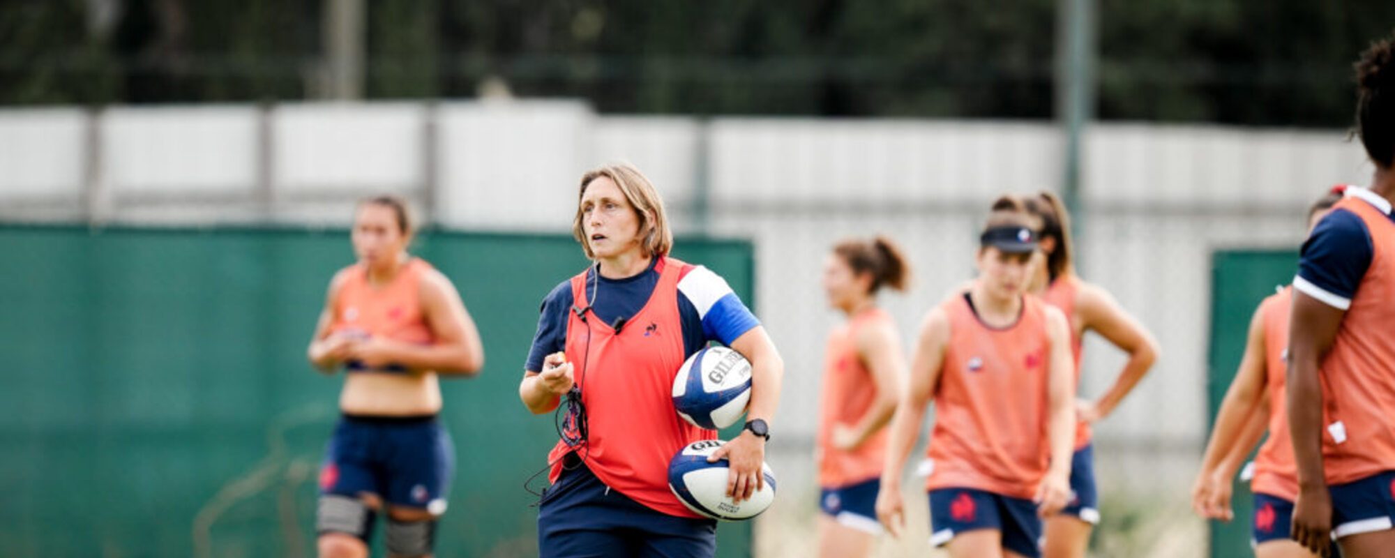 Gaelle Mignot en préparation avant la Coupe de monde de rugby ©Fédération Française de Rugby