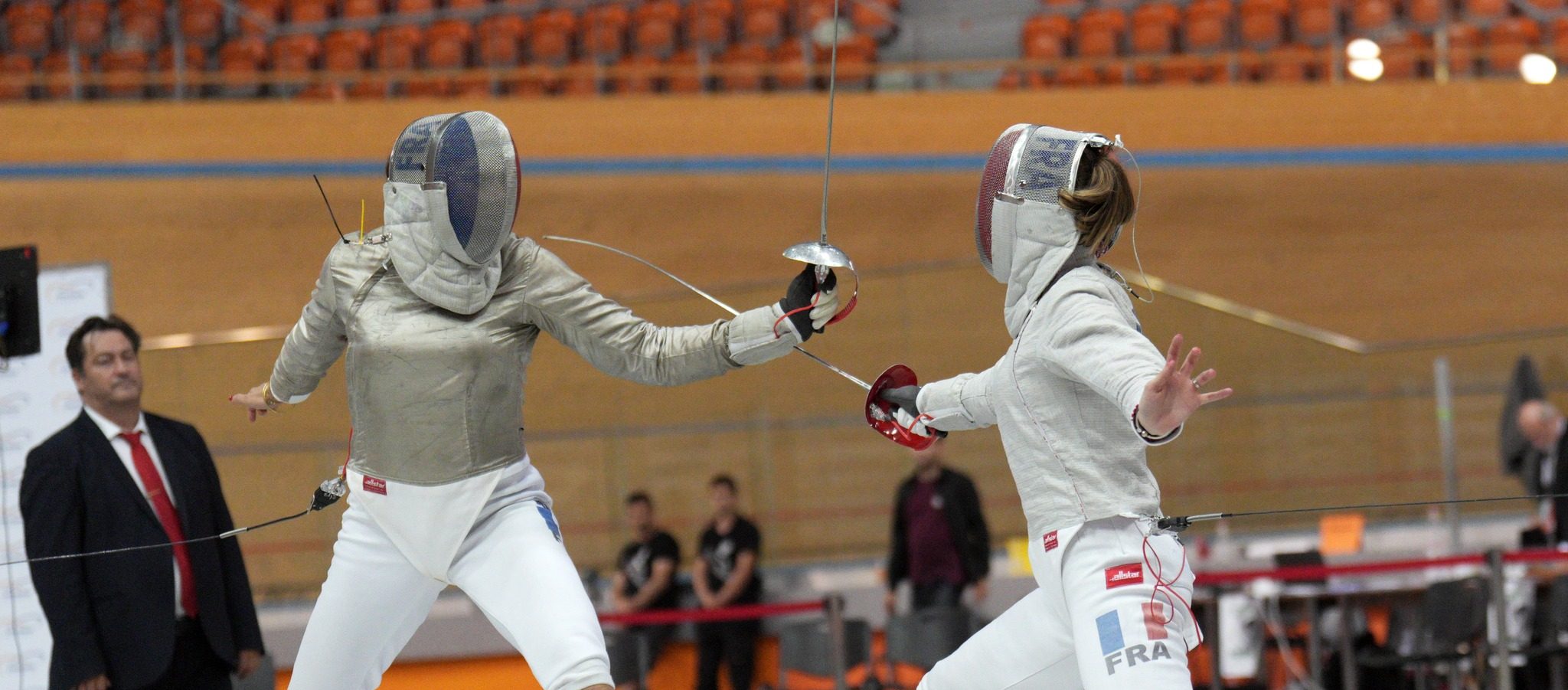 Plovdiv 16-18 June 2023 European Championships Individual Women's Saber In photo: APITHY-BRUNET Manon FRA vs BALZER Sara FRA Photo Luca Pagliaricci/Bizzi Team