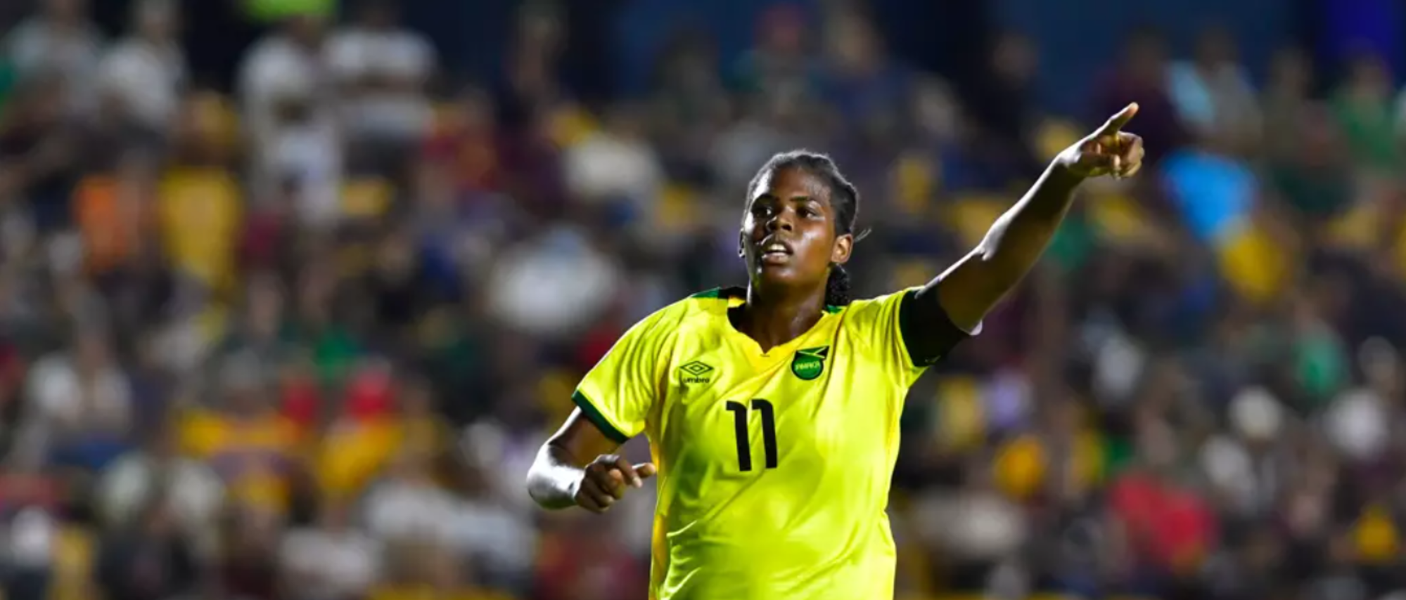 Khadidja Shaw célèbre son but sous les couleurs de la Jamaïque, elle fera son entrée en lice dans cette Coupe du monde 2023 face à la France. ©FIFA