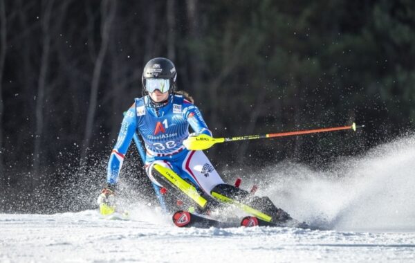 Chiara Pogneaux lors du slalom de Lienz fin décembre