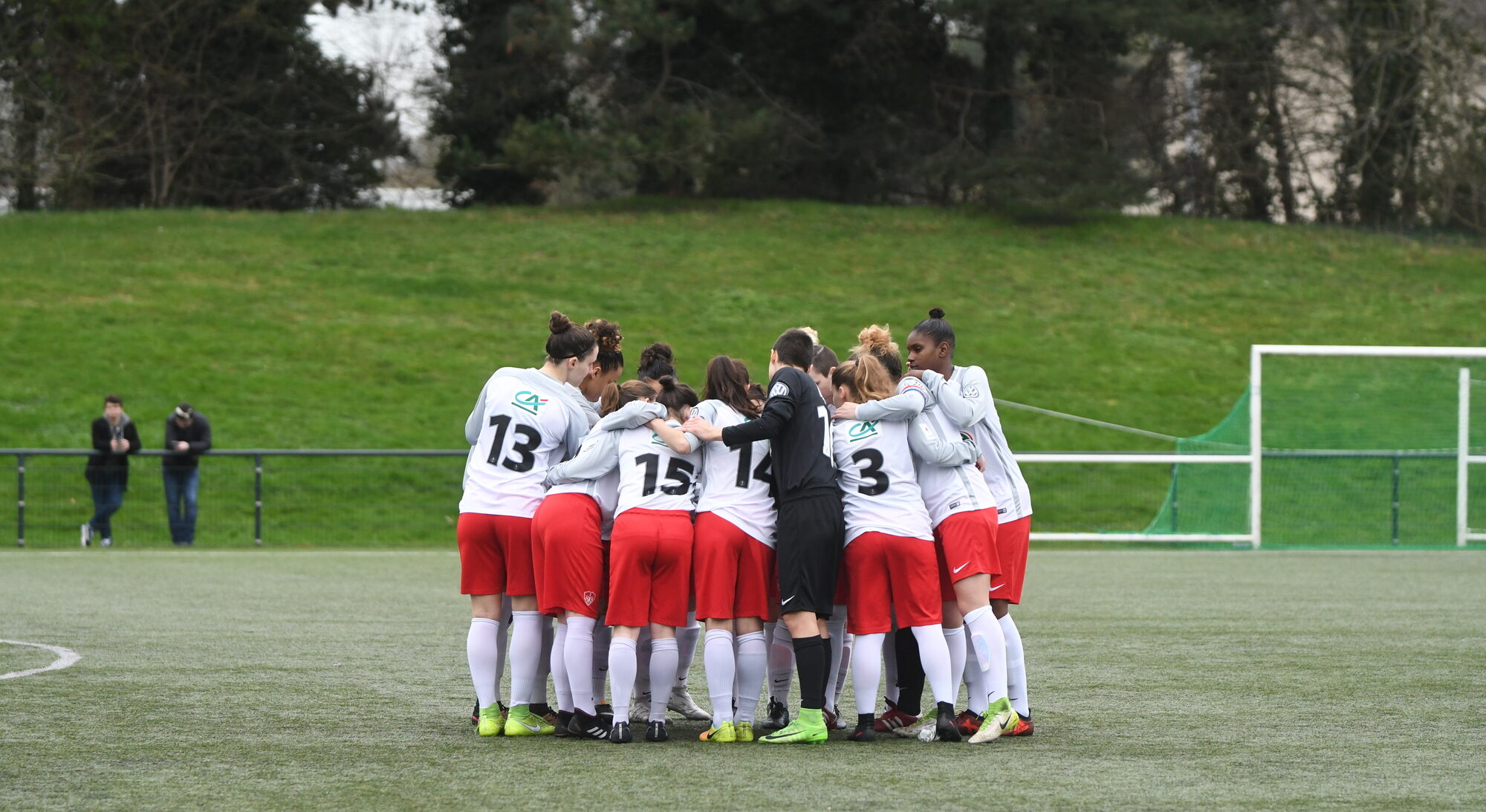 Les joueuses du Stade Brestois lors des 16ème de finale de la Coupe de France